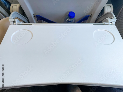 Foto Airplane Tray Table - Travel, Flight, airline, holiday, tourism concept