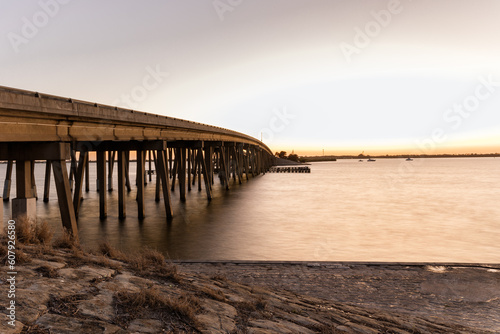bridge at sunset