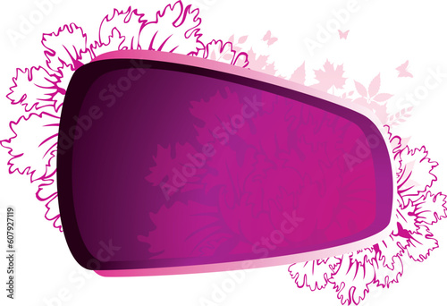 Vector floral banner, vector