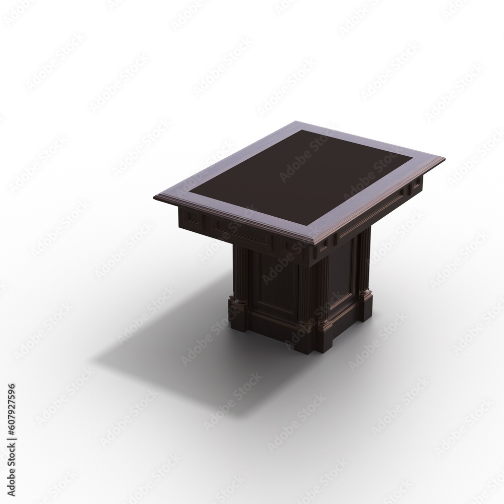 diner table isolated on white background, 3D illustration, cg render diner table isolated on white background, 3D illustration, cg render