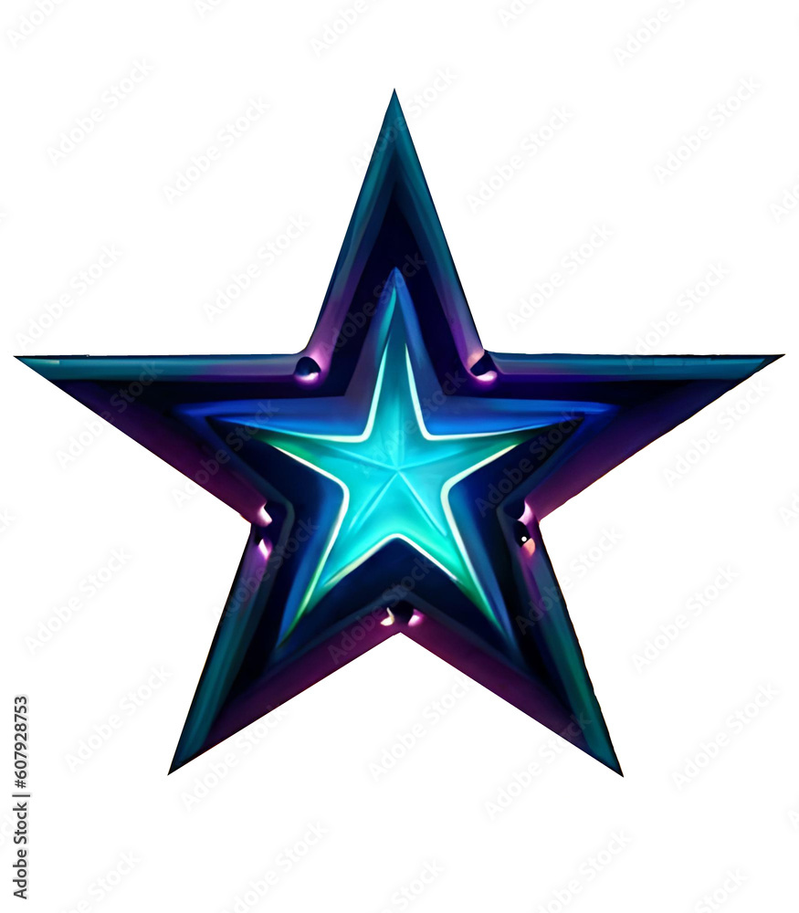 Obraz premium abstract blue star