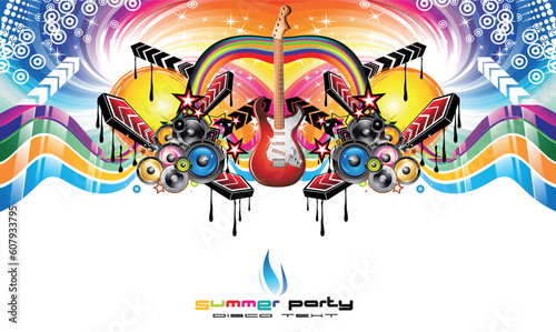 Rainbow Colorful Discoteque Event Flyer