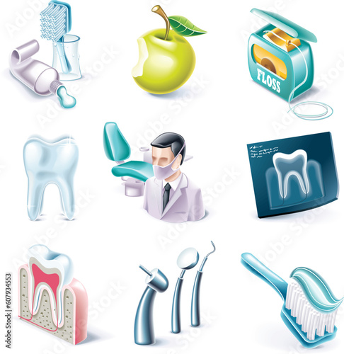 Set of highly detailed cartoon icons