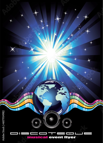 Techno Music and hip hop Global Event Background