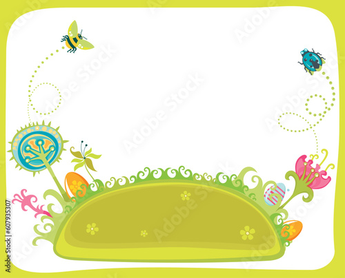 Magical Easter spring garden.