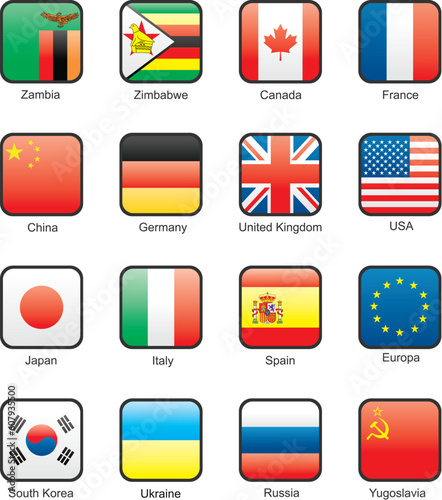 Zambia, Zimbabwe, Canada, France, China, Germany, Great Britain, USA, Japan, Italy, Spain, EU, South Korea, Ukraine, Russia, USSR