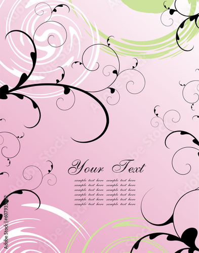 Delicate Flower Stylized Rose Card