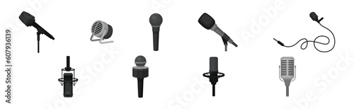 Microphone as Device Converting Sound into Electrical Signal Vector Set