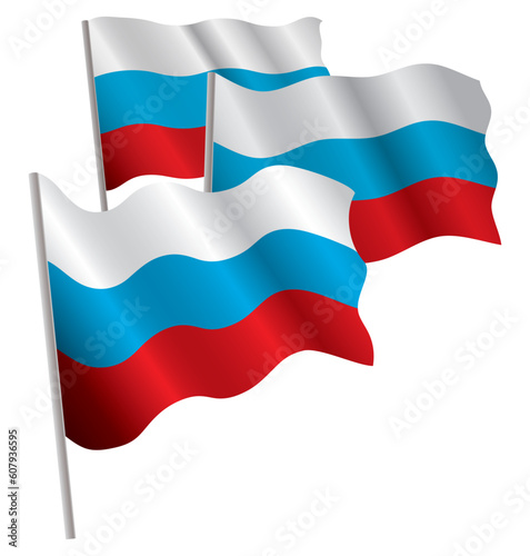 Free Download Russia 3d flag. Vector illustration. Isolated on white. - GFXLoad