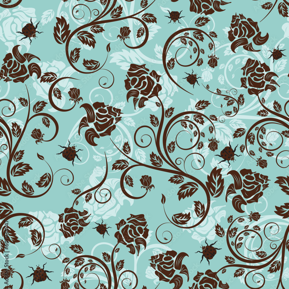 Seamless vector floral background for design use Seamless vector floral background for design use