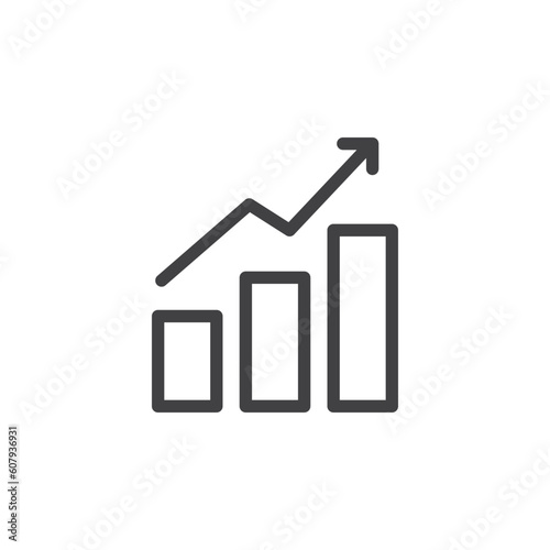 Vector icon growth, vector outline, line icon.