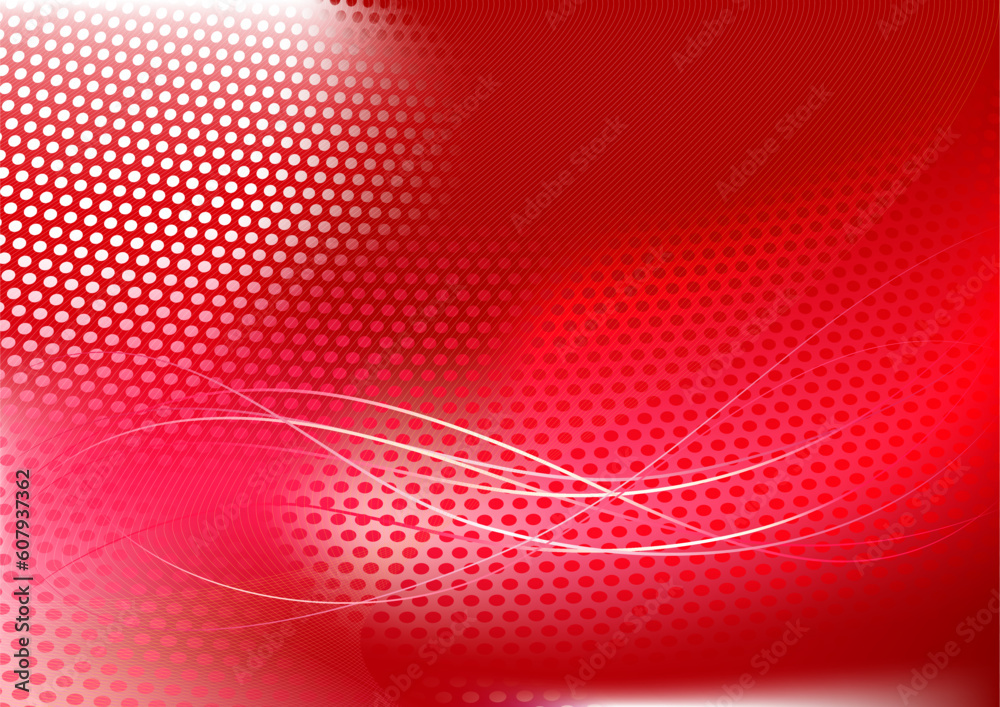 Vector illustration of red abstract techno background made of dots and curved lines. Great for backgrounds or layering over other images Vector illustration of red abstract techno background made of dots and curved lines. Great for backgrounds or layering over other images