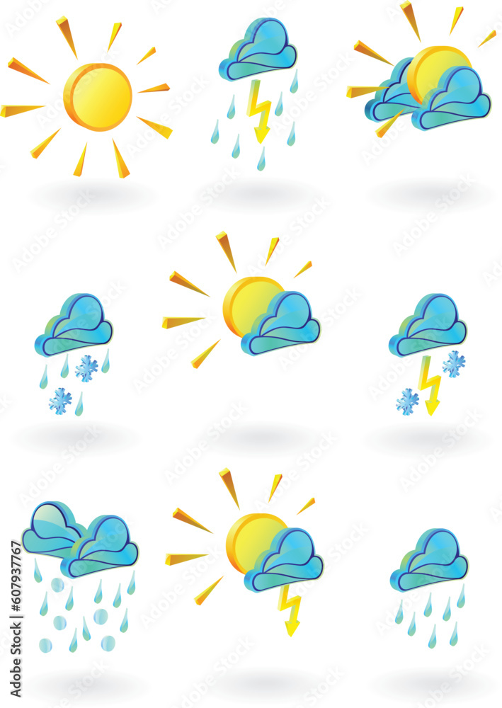 Here are icons which are mean weather