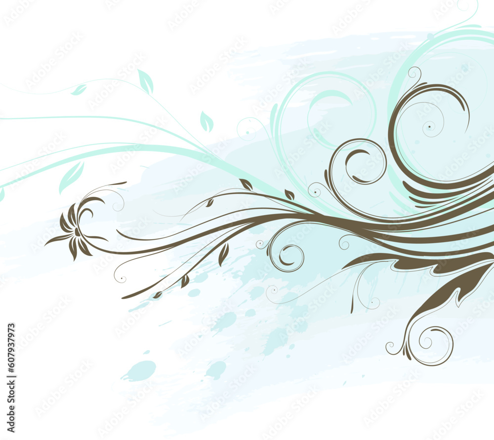 Vector illustration of Grunge Floral Background Vector illustration of Grunge Floral Background