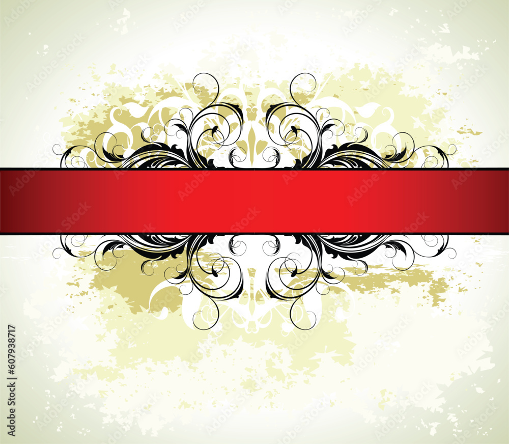 ornate banner, this illustration may be usefull as designer work. ornate banner, this illustration may be usefull as designer work.