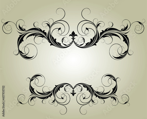 ornate banner, this illustration may be usefull as designer work.