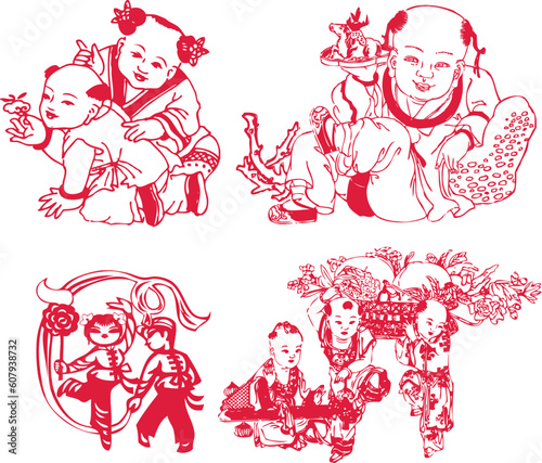 Chinese New Year Children Playing