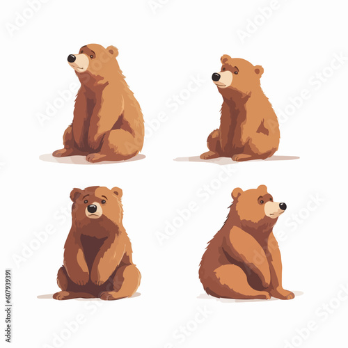 Pack of cute bear vector graphics to add a touch of playfulness to your designs.