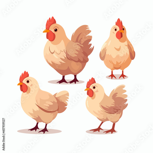 Captivating chicken illustrations that bring the farm to life.
