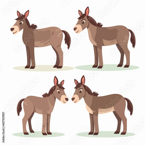 Playful donkey illustrations that will add a delightful touch to your project.