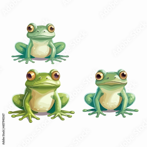 Vector frog illustrations capturing the essence of these amazing creatures.