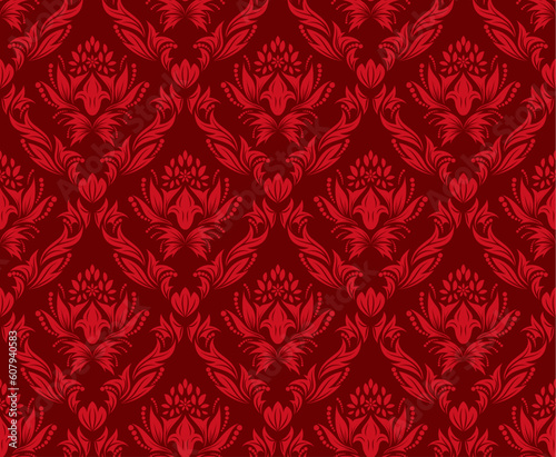 Damask seamless vector background. For easy making seamless pattern just drag all group into swatches bar, and use it for filling any contours.