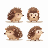 Captivating hedgehog illustrations, a great addition to nature-themed artwork.