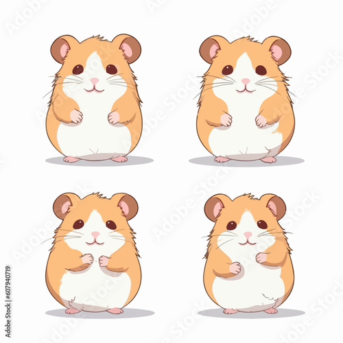 Whimsical hamster illustrations in vector format, adding character to any project.