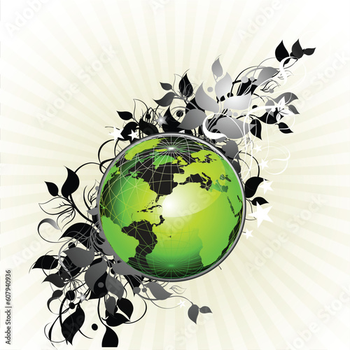 world floral, this illustration may be usefull as designer work.