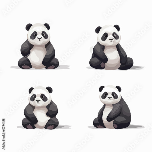 Quirky panda illustrations showcasing their lovable and clumsy behavior.
