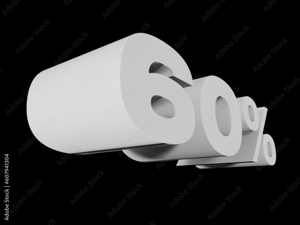 60% Percent Discount 3d Sign Sale Symbol for Promotion Poster 60% Percent Discount 3d Sign Sale Symbol for Promotion Poster
