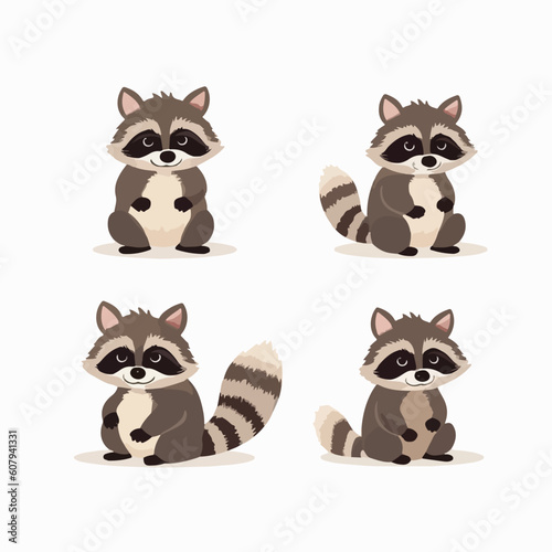 Quirky raccoon illustrations showcasing their lovable and mischievous behavior.