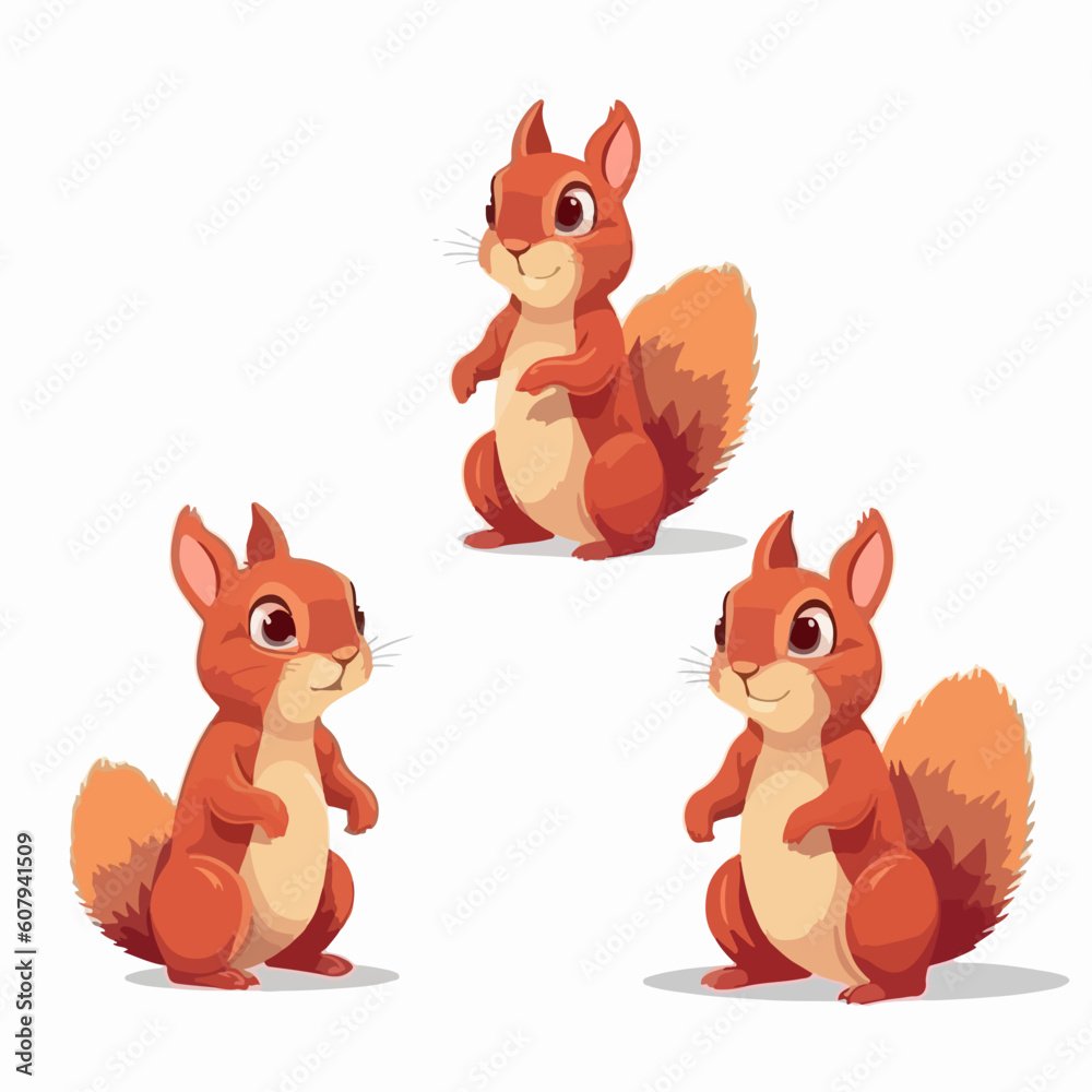 Endearing squirrel illustrations in vector format, perfect for children's products. Endearing squirrel illustrations in vector format, perfect for children's products.