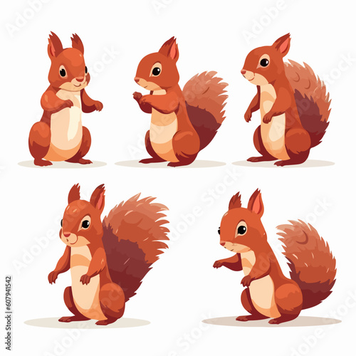 Intriguing squirrel illustrations in vector format, suitable for prints.
