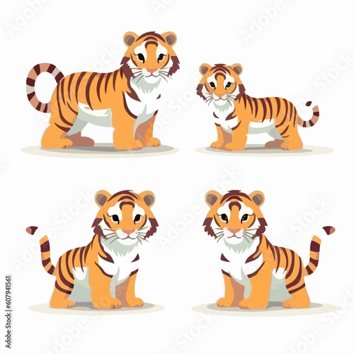 Bold tiger illustrations adding a touch of strength and elegance to any project.
