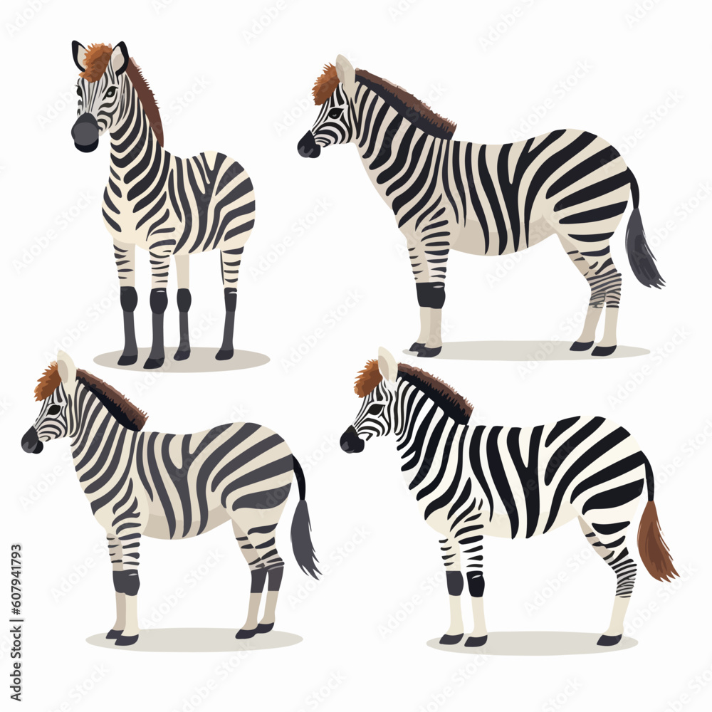 Harmonious zebra illustrations, symbolizing balance and unity. Harmonious zebra illustrations, symbolizing balance and unity.