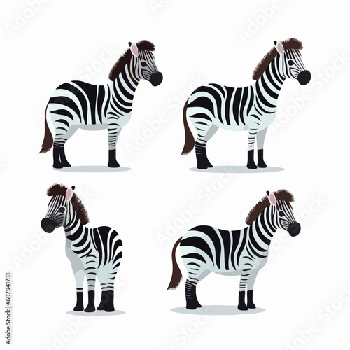 Artistic zebra illustrations in vector format  suitable for digital media.