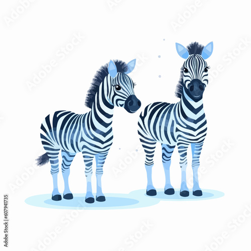Adaptable zebra illustrations in various positions  perfect for educational materials.