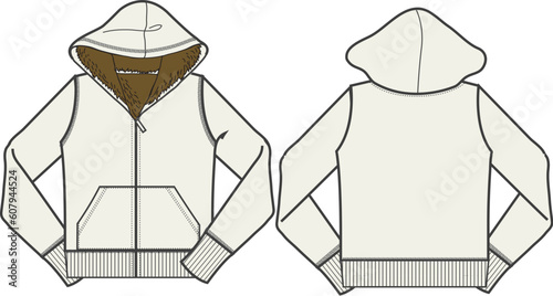 lady fashion fleece jacket