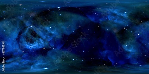 360 VR Space 3016: Virtual reality video flying through star fields in space (Loop).