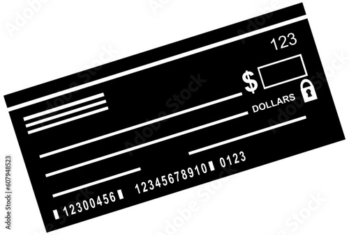 An image of a blank business / personal check.