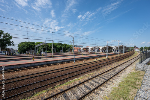 Obraz na płótnie Dworzec Kolejowy - Gliwice Poland w salonie