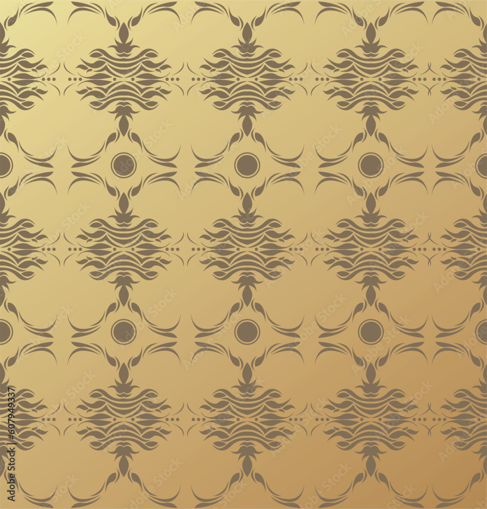 Seamless Damask Vector Background - easy to edit vector EPS file