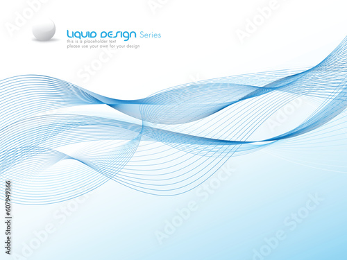 blue waves - vector background - easy to edit vector EPS file