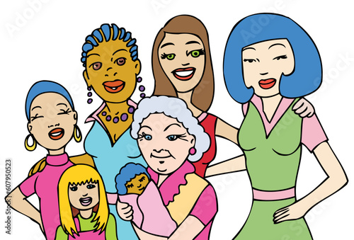 Image representing diversity and strength of women.