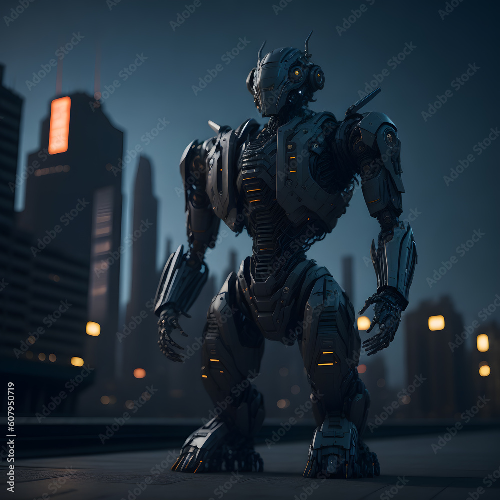 Beautiful detailed robot. Generated AI.