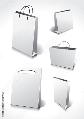 Different blank shopping bags,you can change their colors and modify them.