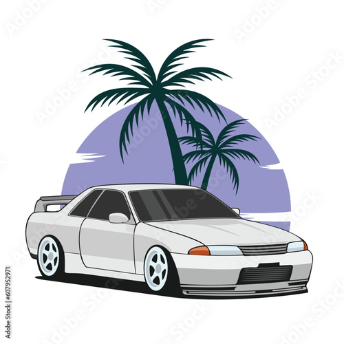drift car vector art illustration racing car design © rudy