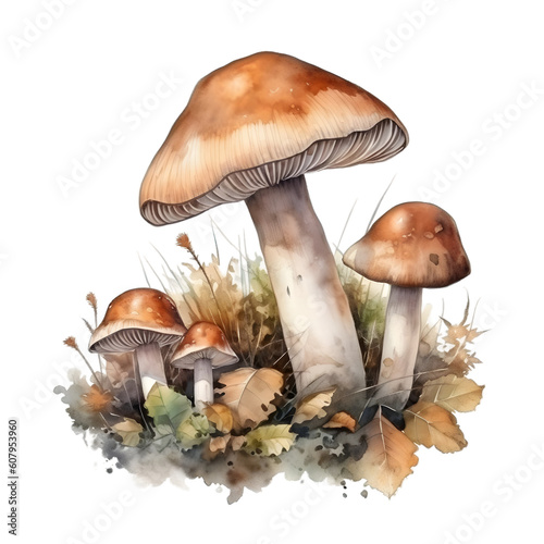 Watercolor Mushroom PNG