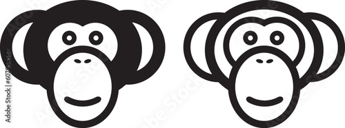 Vector monkey signs.